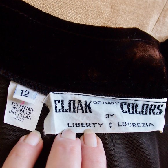 vtg CLOAK OF MANY COLORS Velvet Maxi Skirt Gothic Steampunk Victorian 12 EUC - Picture 9 of 9